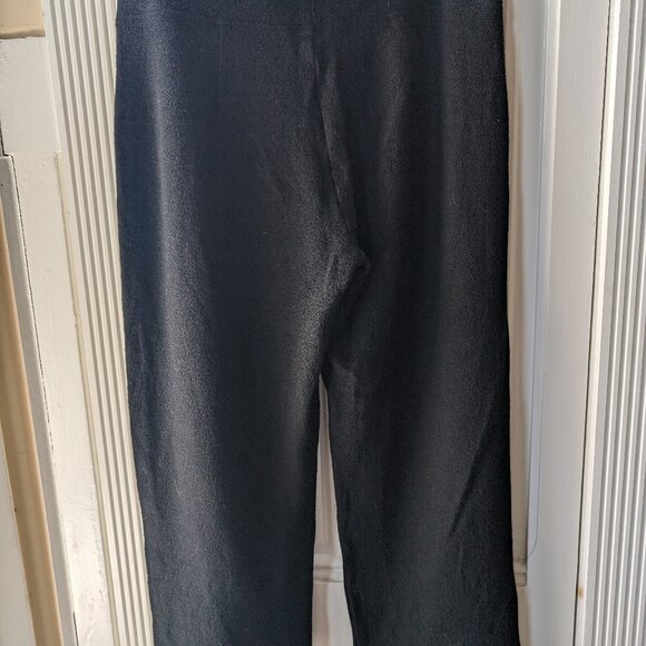 Eileen Fisher - Black Wool Wide Leg Pants - Picture 3 of 6